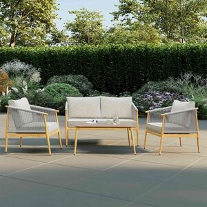 Charles Bentley Almada 4 Seater Lounge Set in Grey Size: 4 Person Grey 4 Person Charles Bentley Almada 4 Seater Lounge Set in Grey Size: 4 Person Grey 4 Person