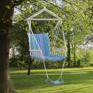Outsunny Garden Hammock w/ Footrest Armrest Patio Swing Seat Hanging Rope - Hammock Chair Outsunny Garden Hammock w/ Footrest Armrest Patio Swing Seat Hanging Rope - Hammock Chair
