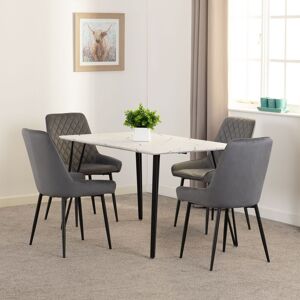 Seconique Marlow & Avery Dining Set in Grey Grey Seconique Marlow & Avery Dining Set in Grey Grey