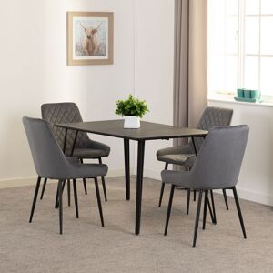Seconique Marlow & Avery Dining Set in Grey Grey Seconique Marlow & Avery Dining Set in Grey Grey