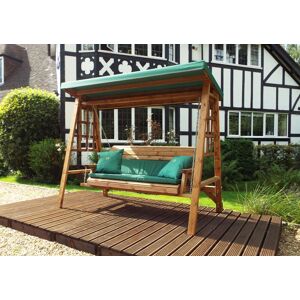 Charles Taylor Trading Dorset Three Seater Swing Green in Brown Brown Charles Taylor Trading Dorset Three Seater Swing Green in Brown Brown