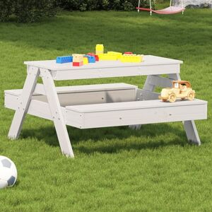Berkfield Home Picnic Table for Kids White 88x97x52 cm Solid Wood Pine Size: 88 x 97 x 52 cm White 88 x 97 x 52 cm Berkfield Home Picnic Table for Kids White 88x97x52 cm Solid Wood Pine Size: 88 x 97 x 52 cm White 88 x 97 x 52 cm