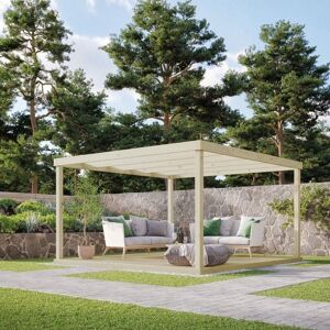 Rutland County Garden Furniture Ltd Box Pergola & Decking Kit - Wood - L480 x W480 cm - Light Green Light Green Rutland County Garden Furniture Ltd Box Pergola & Decking Kit - Wood - L480 x W480 cm - Light Green Light Green