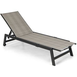 Costway Outdoor Chaise Lounge Patio Sun Lounger 5 Level Adjustable PE Rattan Recliner Multicolor Costway Outdoor Chaise Lounge Patio Sun Lounger 5 Level Adjustable PE Rattan Recliner Multicolor