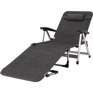 Costway Folding Outdoor Chaise Lounger Patio Lounge Chair in Grey Grey Costway Folding Outdoor Chaise Lounger Patio Lounge Chair in Grey Grey