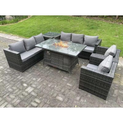 Fimous 8 Seater Outdoor Gas Fire Pit Table Sets Heater Lounge Chairs - Fire Pit Table Set Fimous 8 Seater Outdoor Gas Fire Pit Table Sets Heater Lounge Chairs - Fire Pit Table Set