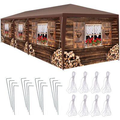 Tectake Pavilion Almchalet with Detachable Side Panels - 9 m Tectake Pavilion Almchalet with Detachable Side Panels - 9 m