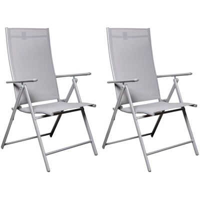 Samuel Alexander Grey Outdoor Garden Patio Reclining Chairs - Garden Chair Samuel Alexander Grey Outdoor Garden Patio Reclining Chairs - Garden Chair