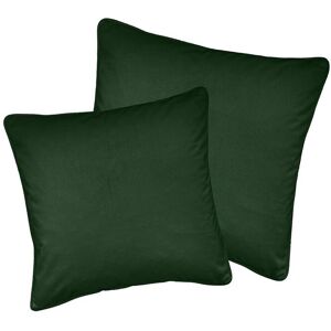 Enhanced Living Pair of Soft Velvet Double Sided Zip Opening Piped Edge Cushion Covers - Cases Only in Green Size: 43 cm x 43 cm Green 43 cm x 43 cm Enhanced Living Pair of Soft Velvet Double Sided Zip Opening Piped Edge Cushion Covers - Cases Only in Green Size: 43 cm x 43 cm Green 43 cm x 43 cm