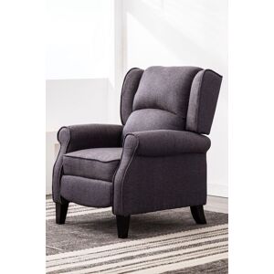 More4Homes Eaton Wing Back Fireside Herringbone Fabric Pushback Recliner Chair in Blue Blue More4Homes Eaton Wing Back Fireside Herringbone Fabric Pushback Recliner Chair in Blue Blue