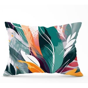 Warren Reed - Designer Coloured Abstrace Feather Leaves Cushions in Green Size: 45 cm x 45 cm Green 45 cm x 45 cm Warren Reed - Designer Coloured Abstrace Feather Leaves Cushions in Green Size: 45 cm x 45 cm Green 45 cm x 45 cm