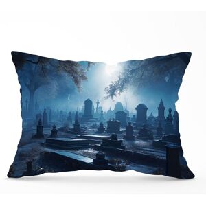 Warren Reed - Designer A Breathtaking Scene Of A Moonlit Graveyard Cushions in Blue Size: 60 cm x 60 cm Blue 60 cm x 60 cm Warren Reed - Designer A Breathtaking Scene Of A Moonlit Graveyard Cushions in Blue Size: 60 cm x 60 cm Blue 60 cm x 60 cm