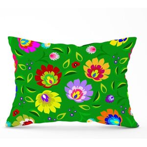 Warren Reed - Designer Polish Folk Floral Cushions in Green Size: 33 cm x 48 cm Green 33 cm x 48 cm Warren Reed - Designer Polish Folk Floral Cushions in Green Size: 33 cm x 48 cm Green 33 cm x 48 cm