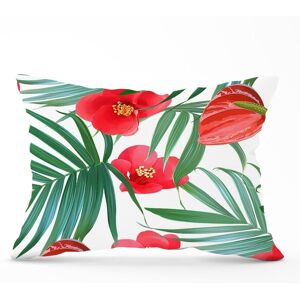 Warren Reed - Designer Tropical Flowers & Palm Leaves Hawaiian Cushions in Green Size: 33 cm x 48 cm Green 33 cm x 48 cm Warren Reed - Designer Tropical Flowers & Palm Leaves Hawaiian Cushions in Green Size: 33 cm x 48 cm Green 33 cm x 48 cm