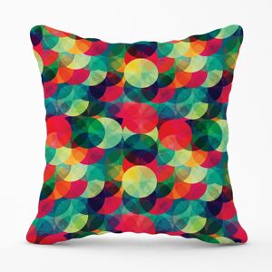 Warren Reed - Designer Colourful Grunge Circle Pattern Outdoor Cushion in Red Size: 45 cm x 45 cm Red 45 cm x 45 cm Warren Reed - Designer Colourful Grunge Circle Pattern Outdoor Cushion in Red Size: 45 cm x 45 cm Red 45 cm x 45 cm