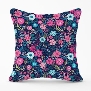 Warren Reed - Designer Cute Colourful Flower Pattern Outdoor Cushion in Blue Size: 45 cm x 45 cm Blue 45 cm x 45 cm Warren Reed - Designer Cute Colourful Flower Pattern Outdoor Cushion in Blue Size: 45 cm x 45 cm Blue 45 cm x 45 cm