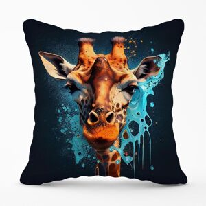 Warren Reed - Designer Blue Giraffe Face Splashart Outdoor Cushion in Grey Size: 45 cm x 45 cm Grey 45 cm x 45 cm Warren Reed - Designer Blue Giraffe Face Splashart Outdoor Cushion in Grey Size: 45 cm x 45 cm Grey 45 cm x 45 cm