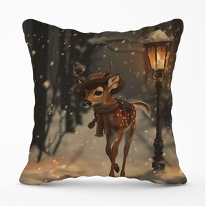 Warren Reed - Designer Fawn In A Snowy Scene Cushions Size: 45 cm x 45 cm Multicolor 45 cm x 45 cm Warren Reed - Designer Fawn In A Snowy Scene Cushions Size: 45 cm x 45 cm Multicolor 45 cm x 45 cm