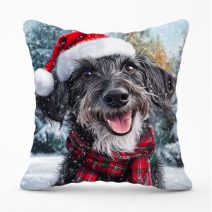 Warren Reed - Designer Christmas Scottish Deerhound Cushion in Grey Size: 60 cm x 60 cm Grey 60 cm x 60 cm Warren Reed - Designer Christmas Scottish Deerhound Cushion in Grey Size: 60 cm x 60 cm Grey 60 cm x 60 cm