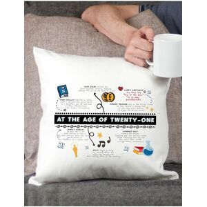 Afewhometruths 21st Birthday Fun Facts Cushion Gift in Off-White Size: 40 cm x 40 cm Off-White 40 cm x 40 cm Afewhometruths 21st Birthday Fun Facts Cushion Gift in Off-White Size: 40 cm x 40 cm Off-White 40 cm x 40 cm