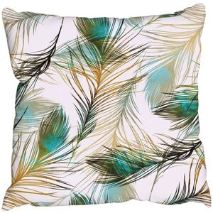 Benjamin Tate Design Cushions - Imprints peacock feathers (Cushion) Multicolor Benjamin Tate Design Cushions - Imprints peacock feathers (Cushion) Multicolor