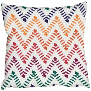 Benjamin Tate Design Cushions - Freehand horizontal zigzag & chevron stripes (Cushion) Multicolor Benjamin Tate Design Cushions - Freehand horizontal zigzag & chevron stripes (Cushion) Multicolor