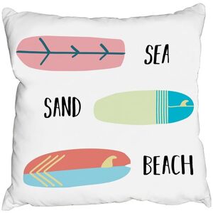 Benjamin Tate Design Cushions - Sea, Sand, Surf, Beach (Cushion) Multicolor Benjamin Tate Design Cushions - Sea, Sand, Surf, Beach (Cushion) Multicolor
