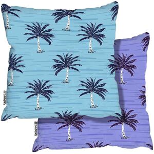Benjamin Tate Design Blue & Purple Palm Trees Collection (Cushion) Multicolor Benjamin Tate Design Blue & Purple Palm Trees Collection (Cushion) Multicolor