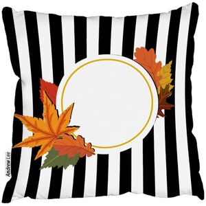 Benjamin Tate Design Geometric Sripes & Autumn Leaves Collection (Cushion) Multicolor Benjamin Tate Design Geometric Sripes & Autumn Leaves Collection (Cushion) Multicolor