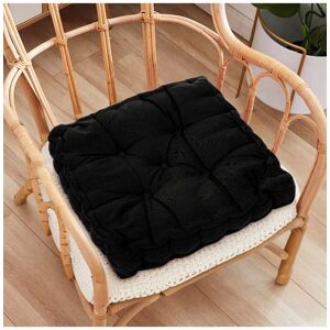 Living and Home Garden Armchair Cotton-Linen Cushion Chair Pad with Handle in Black Black Living and Home Garden Armchair Cotton-Linen Cushion Chair Pad with Handle in Black Black