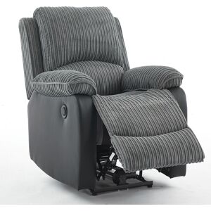 FURNITURE ONE Electric Reclining Chair, Corduroy Fabric Recliner Armchair - 1 Seater in Grey Size: 1 Pack Grey 1 Pack FURNITURE ONE Electric Reclining Chair, Corduroy Fabric Recliner Armchair - 1 Seater in Grey Size: 1 Pack Grey 1 Pack