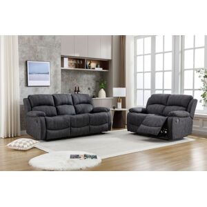 FURNITURE ONE Leathaire Fabric Recliner Armchair 105 - 135 Degrees Recliner - 1 Seater in Dark Grey Size: 1 Pack Dark Grey 1 Pack FURNITURE ONE Leathaire Fabric Recliner Armchair 105 - 135 Degrees Recliner - 1 Seater in Dark Grey Size: 1 Pack Dark Grey 1 Pack