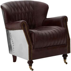 Rizzo Armchair - Heritage Style - Coffee Leather - Walnut Feet Rizzo Armchair - Heritage Style - Coffee Leather - Walnut Feet
