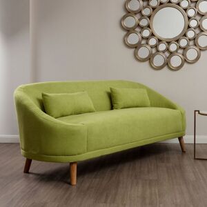Orsina Comfortable Linen Sofa, Contemporary Seater Sofa For Livingroom, Stylish Mid Century Sofa For Bedroom in Green Green Orsina Comfortable Linen Sofa, Contemporary Seater Sofa For Livingroom, Stylish Mid Century Sofa For Bedroom in Green Green