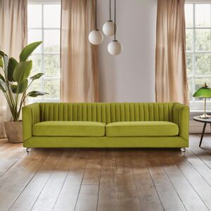 Orsina Modern Design 3 Seat Green Velvet Sofa, Moss Velvet Upholstered Mid Century Sofa, Luxurious 3 Seater Couch Green Orsina Modern Design 3 Seat Green Velvet Sofa, Moss Velvet Upholstered Mid Century Sofa, Luxurious 3 Seater Couch Green