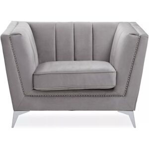 Orsina Hansa Velvet Chair in Grey Grey Orsina Hansa Velvet Chair in Grey Grey
