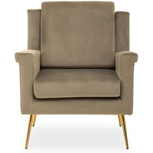 Orsina Mink Velvet Armchair For Livingroom, Modern Sturdy chair, Velvet Upholstered Accent Chair For Reading Book in Brown Brown Orsina Mink Velvet Armchair For Livingroom, Modern Sturdy chair, Velvet Upholstered Accent Chair For Reading Book in Brown Brown