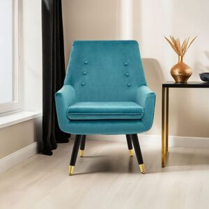 Orsina Stylish Midnight Velvet Armchair, Accent Chair With Slanted Wooden Legs, Modern Midnight Velvet Chair in Green Green Orsina Stylish Midnight Velvet Armchair, Accent Chair With Slanted Wooden Legs, Modern Midnight Velvet Chair in Green Green