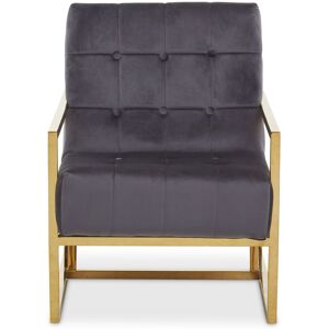 Orsina Black Velvet Arm Chair, Comfortable Armchair with Button tufting, Velvet Upholstery Lounge Chair for Home in Grey Grey Orsina Black Velvet Arm Chair, Comfortable Armchair with Button tufting, Velvet Upholstery Lounge Chair for Home in Grey Grey