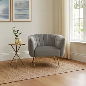 Orsina Larissa Velvet Chair in Grey Grey Orsina Larissa Velvet Chair in Grey Grey