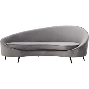 Orsina Hasina Three Seat Velvet Sofa in Grey Size: 3 Seater Grey 3 Seater Orsina Hasina Three Seat Velvet Sofa in Grey Size: 3 Seater Grey 3 Seater