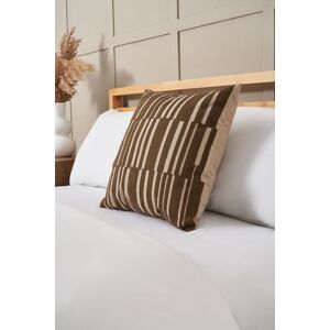 BHS Geo Woven Jacquard Cushion in Brown Size: Small Brown Small BHS Geo Woven Jacquard Cushion in Brown Size: Small Brown Small