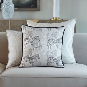 Prestigious Textiles Damara Zebra Velvet Reverse Cushion Dusk in Beige Size: 43 cm x 43 cm Beige 43 cm x 43 cm Prestigious Textiles Damara Zebra Velvet Reverse Cushion Dusk in Beige Size: 43 cm x 43 cm Beige 43 cm x 43 cm