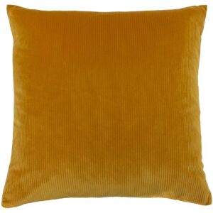 Furn Aurora Ribbed Velvet Textured Corduroy Cushion in Yellow Size: 45 cm x 45 cm Yellow 45 cm x 45 cm Furn Aurora Ribbed Velvet Textured Corduroy Cushion in Yellow Size: 45 cm x 45 cm Yellow 45 cm x 45 cm