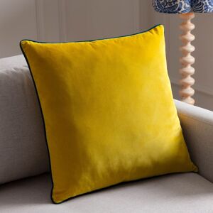 Furn Meridian Velvet Cushion in Yellow Size: 45 cm x 45 cm Yellow 45 cm x 45 cm Furn Meridian Velvet Cushion in Yellow Size: 45 cm x 45 cm Yellow 45 cm x 45 cm