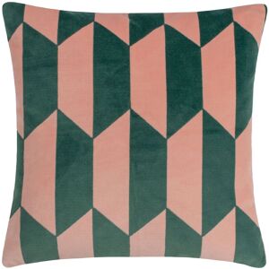 Furn Kalho Velvet Jacquard Geometric Polyester Filled Cushion in Pink Size: 45 cm x 45 cm Pink 45 cm x 45 cm Furn Kalho Velvet Jacquard Geometric Polyester Filled Cushion in Pink Size: 45 cm x 45 cm Pink 45 cm x 45 cm