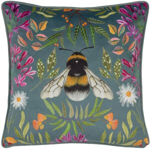 Wylder Nature House of Bloom Zinnia Bee Square Piped Polyester Filled Cushion Size: 43 cm x 43 cm Multicolor 43 cm x 43 cm Wylder Nature House of Bloom Zinnia Bee Square Piped Polyester Filled Cushion Size: 43 cm x 43 cm Multicolor 43 cm x 43 cm