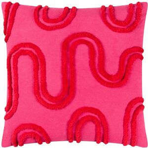 Heya Home Archie Tufted 100% Cotton Cushion in Pink Size: 45 cm x 45 cm Pink 45 cm x 45 cm Heya Home Archie Tufted 100% Cotton Cushion in Pink Size: 45 cm x 45 cm Pink 45 cm x 45 cm