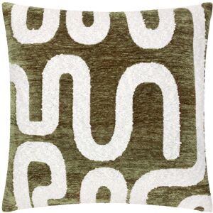 HOEM Vardan Chenille Jacquard Polyester Filled Cushion in Olive Size: 45 cm x 45 cm Olive 45 cm x 45 cm HOEM Vardan Chenille Jacquard Polyester Filled Cushion in Olive Size: 45 cm x 45 cm Olive 45 cm x 45 cm