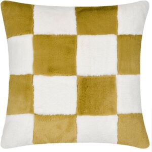 Heya Home Cozee Check Faux Fur Polyester Filled Cushion in Olive Size: 50 cm x 50 cm Olive 50 cm x 50 cm Heya Home Cozee Check Faux Fur Polyester Filled Cushion in Olive Size: 50 cm x 50 cm Olive 50 cm x 50 cm